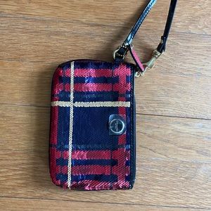 Coach sequin wristlet